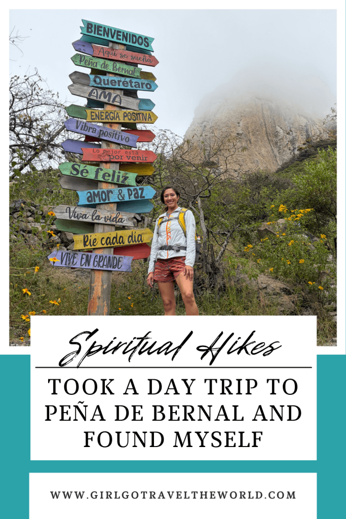 pinterest pin for hiking peña de bernal travel guide